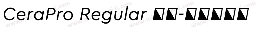 CeraPro Regular 常规字体转换